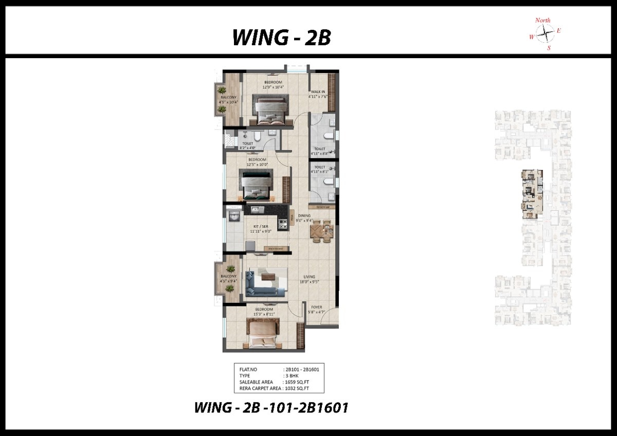 Flat: 2B101-2B1601