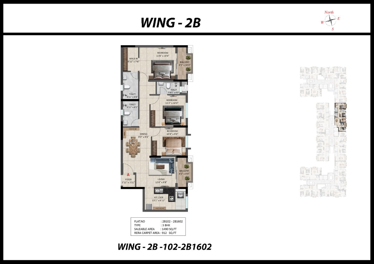 Flat: 2B102-2B1602