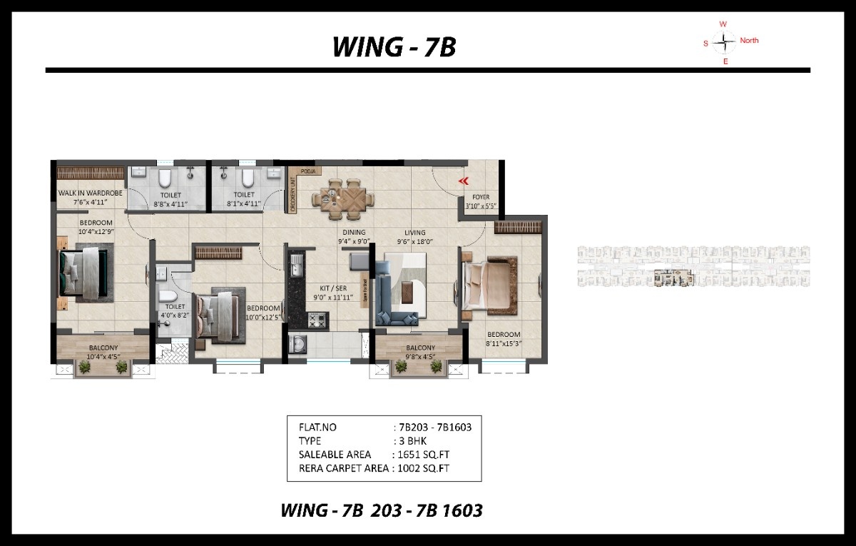 Flat: 7B203-7B1603