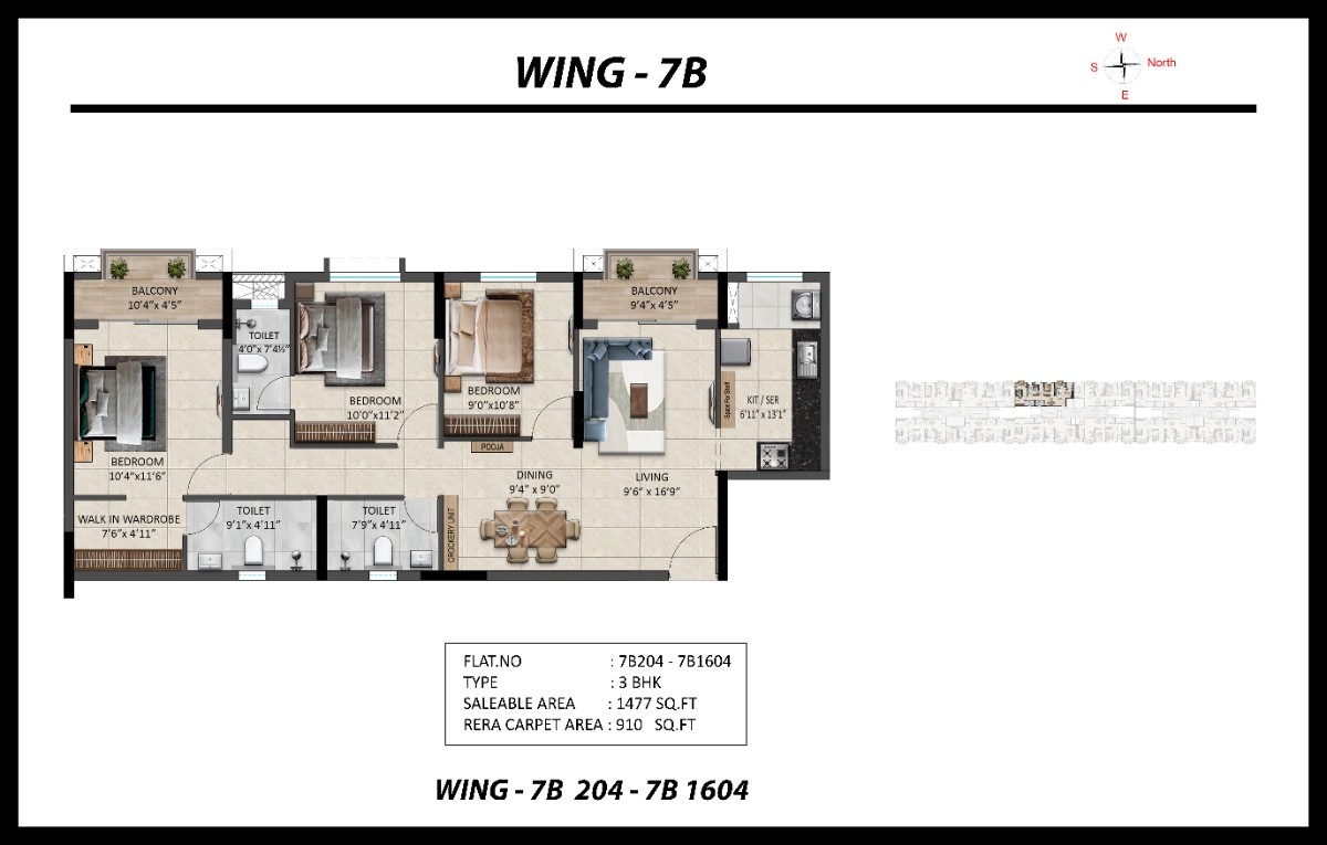 Flat: 7B204-7B1604