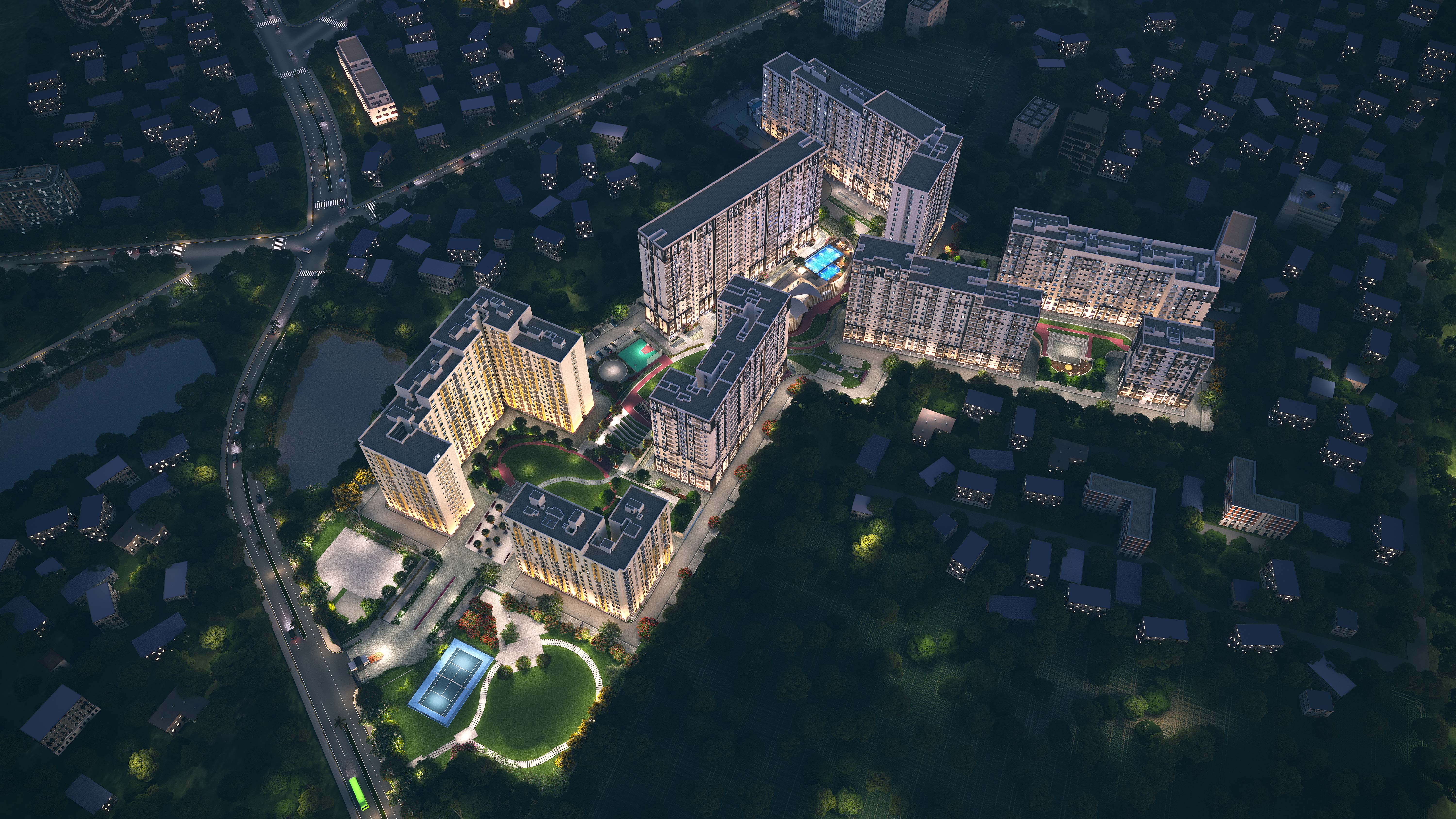 Aerial Night View